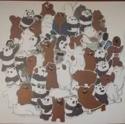 35pc WE BARE BEARS CARTOON VINYL STICKERS/DECALS