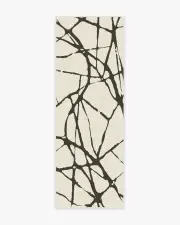 75' x 215' | Machine Washable Runner Rug | Kid & Pet Friendly | Indoor Rug | Marion Black & Ivory Flatwoven Rug by Nina Takesh | Ruggable