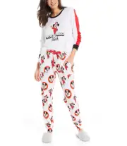 NEW PETER ALEXANDER DISNEY MICKEY MOUSE PJ TOP + PANTS WOMENS S $159.90 WAFFLE
