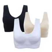 Women Seamless Bra Cotton Breathable Underwear Wireless With Pads Push Up Bra