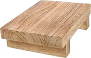 CANIGHT Decorative Wooden Pedestal Stand Handcrafted Wood Stool for Home Decor Plant Display Candles and Crafts Versatile Wooden Tray for Kitchen Counter and Living Decor