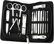 Beatifufu Nail Clippers Set 15pcs Stainless Steel Nail Clipper Kit Manicure Tools