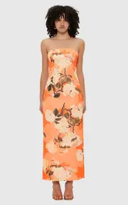 [Leo Lin] Rayna Floral Crepe Maxi Dress