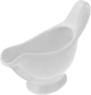 Mobestech Essential Ceramic Condiment Container Sauce Boat for Sauces Dressings and Gravy for Setting