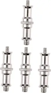 KONTONTY 4pcs Spigot Screw Adapter for Light Stand Tripod Easy Installation for Photography Accessories Compatible with Camera Flash Triggers and Hot Shoe Mounts