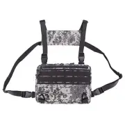 Tactical Shoulder Strap Carrying Chest Rig Bag Pouch w/ Molle Hook & Loop System