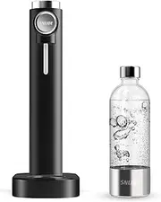 Sparkling Water Maker, Soda Streaming Machine for Home with 1L BPA-Free Carbonation Bottle Seltzer Carbonated Water Maker, Compatible with Standard 60L CO2 Carbonators(Not Included) (Black)