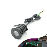Black Waterproof RGB Recessed LED Deck Step Lights with Protecting Shell, in ...