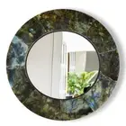Labradorite Agate Mirror /Natural Stone Wall Mirror/Crystal Agate Mirror Home De