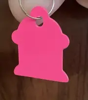 Pink Aluminum Fire Hydrant Pet ID Tags Personalized Front and Back