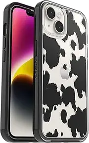OtterBox Symmetry Series Shockproof and Drop Proof Mobile Phone Protective Thin Case for iPhone 14/13, Cow Print