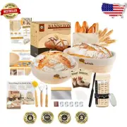 Premium Sourdough Starter and Banneton Basket Kit for Perfect Bread Baking
