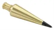 Stanley 47-974 Large 16 oz Solid Brass Cone Plumb Bob with Hardened Steel Tip