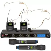 AVTronics 200 Channel 2 Handheld, 2 Lapel Mic System and Rack Mount Ears