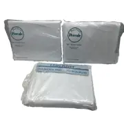 Lot (3) Vintage NIP White Full Bed Fitted Sheet Percale 180 USA MADE