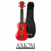 Axiom Spectrum Soprano Ukulele - Red - with Bag