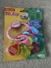 NUBY ICY BITE KEYS TEETHER ~ 3+ MO ~ BRAND NEW, SEALED