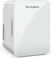 10L Mini Fridge For Bedroom Electric Reefer Hot Cold Refrigerator Portable Electric Coolbox Food Heater & Beverage Cooler Skincare Drink Can Cooler For Cars, Homes, Offices, And Dorms AC/DC