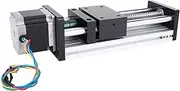 Nema17 42 Stepper Motor and 500mm Stroke Linear Stage Actuator Small Slide Guide Rail CNC Screw Lead Motion Table Stroke Linear Guide Rail Slide Table Aluminum Alloy(1204)
