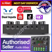 V8S Audio Mixer Sound Card Live Streaming Gaming Podcast Phone Karaoke Tiktok