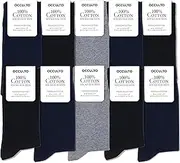 [Occulto] Men's 100% Cotton Socks Pack of 10-20 (Model: Ingo)