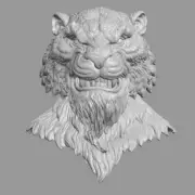 Tiger v3 with fur collar custom head for Mythic Legions & other action figures