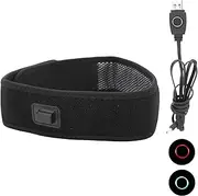 Heated Head Wrap, 5V Electric Head Wrap, Carbon Heating 3 Gears Temperature Adjustment Head Belt Wrap Black