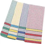 4Pcs Tea Towels, 17x27 Highly Absorbent Kitchen Towels, Thick Polyester-Cotton Dish, Reusable Cleaning Cloths for Kitchen & Tea Table