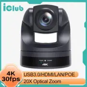 4K30fps AI Auto Tracking PTZ Video Camera USB HDMI LAN 20x Zoom Conference Camer