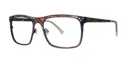 Jhane Barnes Skew Lines Brown/Blue Men's Glasses Blue Size 56 - Private Health Rebate - Blue Light Block Available