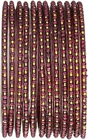 [JD'Z COLLECTION] Indian Bollywood Traditional Glass Bangles Set Churi Multi Color Bangle Bracelet For Women Jewelry Bangles