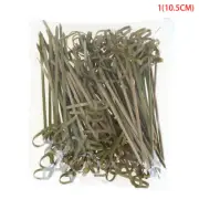 100pcs Bamboo Knot Skewers Cocktail Picks for Cocktail Party Snacks Sandwic M rf