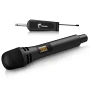 Wireless Microphones, UHF Handheld Cordless Dynamic Mic with Rechargeable Rec...