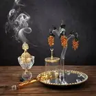 Arabian Incense Burner Set,Rotary Grape Vine Cone Incense Holder Bakhoor Burner