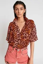 NEW OneTeaspoon OneTeaspoon WOMENS POLYNESIAN ANIMAL SHIRT - ANIMAL