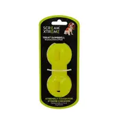 Scream Xtreme Treat Dumbbell Treat Dispensing Dog Toy - 3 Sizes