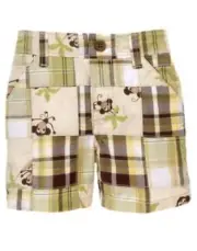 GYMBOREE MONKEY TROUBLE PATCHWORK N MONKEY WOVEN SHORTS 3 6 12 18 NWT
