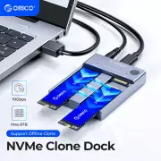 ORICO M.2 Dual-Bay NVMe Docking Station USB C NVMe Cloner for PCIe M-Key SSD 8TB