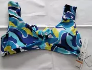 Tommy Bahama Azure Blue Swirl Tide Wide StrapTie Bra Size S/P