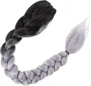 IWOWHERO Braided Ponytail Extension for Women Long Synthetic Hair Wrap Around Design Lightweight High Temperature Versatile Braid Extensions for Natural Look and Style