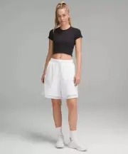 Lululemon Women's Relaxed-Fit Mesh Training Short 8" White (Size 6)