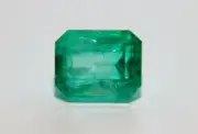 4.94 CT Natural COLOMBIA EMERALD CDTEC Certified Octagon Cut Medium Green