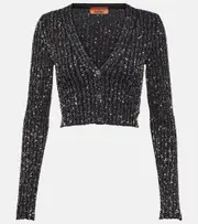 [Missoni] Missoni Sequined cardigan UK 14 black