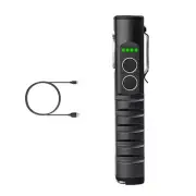 EDC Flashlight with Auto Beam Combo Work Light Rechargeable Stepless7211