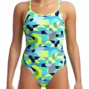 Funkita Sandstorm Diamond Back Girls and Ladies Swimwear - Swimming Beachwear