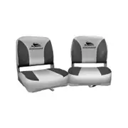 Seamanship 2X Folding Boat Seats Seat Marine Seating Set All Weather Swivel Grey