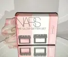 NARS The Glow Getter Set Orgasm Blush Lip Balm Setting Powder 3pc Travel Kit