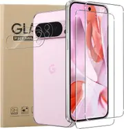 2PCS Front Tempered Glass Screen Protector + 2 PCS Camera Lens For Google Pixel 9 Pro (2024) - [2+2 Pack]