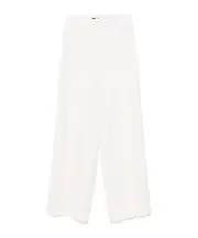 slit buckled palazzo pants F36 SNOW WHITE