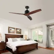Rustic 52 Inch Farmhouse Ceiling Fan with Light and Remote Control